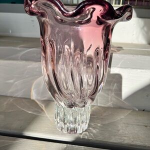 Vintage Murano Purple Vase